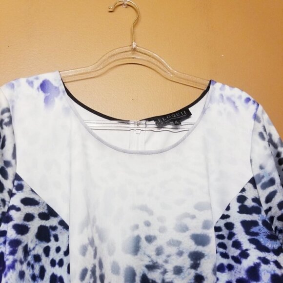 Eloquii | Fit & Flare Cheetah Print Midi Length Dress (Size 22) - Picture 4 of 9